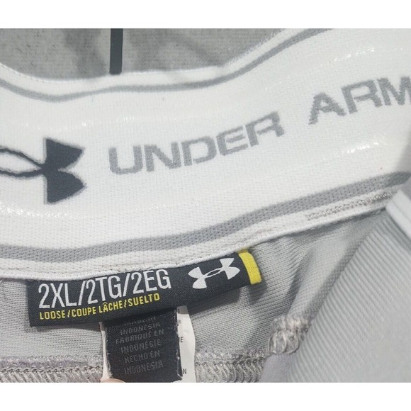 Under Armour Mens Pants Gray Solid 2XL Loose Button Fly 100% Polyester Athletic - Picture 4 of 16